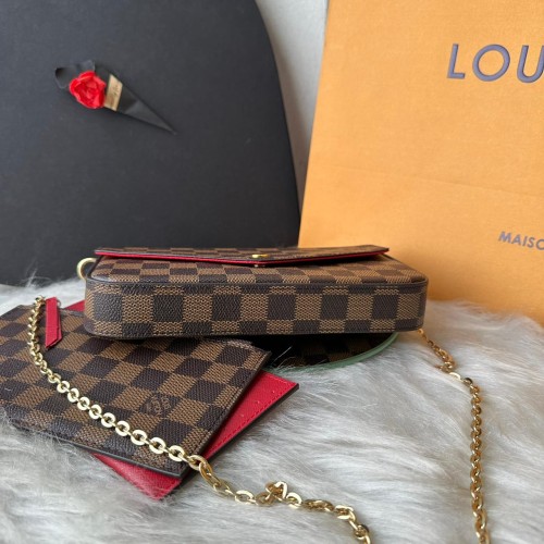 Bolsa Louis Vuitton Pochette Felicie Damier Ebene